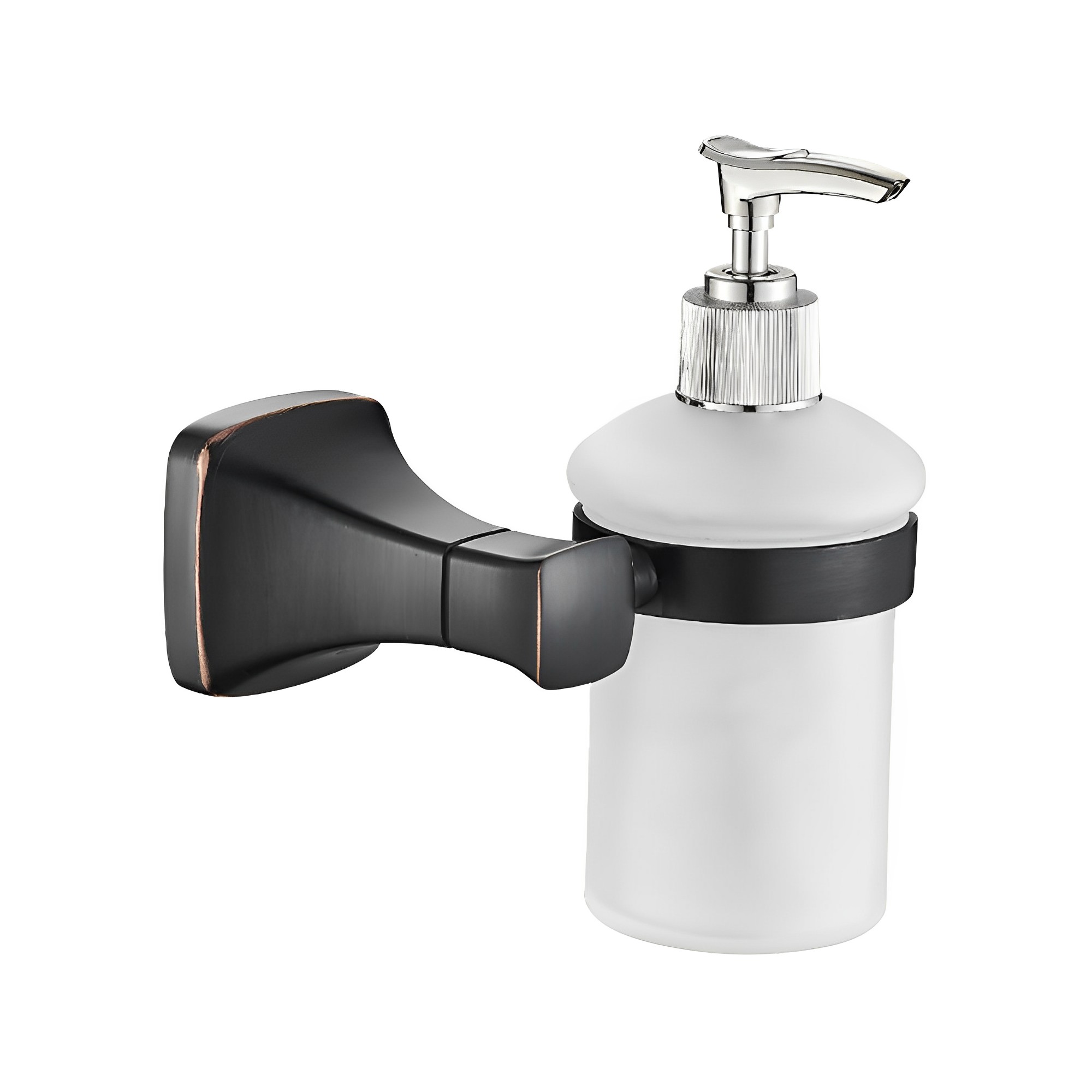 OJ-L35512J Dávkovač skleněného mýdlového mléka Nástěnná pumpa s držákem Koupelnové doplňky ze slitiny zinku